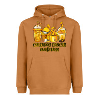 Meerkat Childhood Cancer Awareness coffee cups Heavyweight Hoodie - NancyCooperArtShop