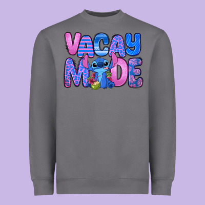 Vacay Mode Stitch Heavyweight Sweatshirt Designed By Zillion Design Studio