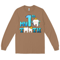 Toasted Coconut my first tooth with teeth Long Sleeve Tee - AdoDesignShop