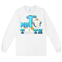 White my first tooth with teeth Long Sleeve Tee - AdoDesignShop