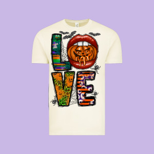 Love Halloween Lips Vintage Tee Designed By Cowhidedigitalart
