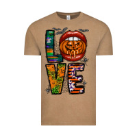 Vintage Coffee Love Halloween Lips Vintage Tee - CowhideDigitalArt