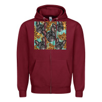 Burgundy french bulldog Zipper Hoodie - BarkalooDesign