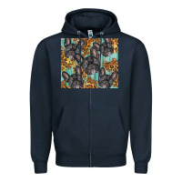 Navy french bulldog Zipper Hoodie - BarkalooDesign