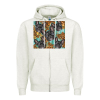 Oatmeal Heather french bulldog Zipper Hoodie - BarkalooDesign
