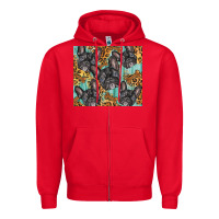Red french bulldog Zipper Hoodie - BarkalooDesign