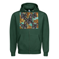 Sports Green french bulldog Zipper Hoodie - BarkalooDesign