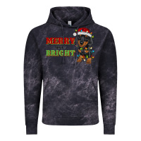 Cloud Black merry and bright dachshund Vintage Hoodie - RanaPortraitStore