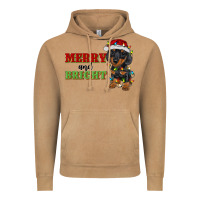 Vintage Camel merry and bright dachshund Vintage Hoodie - RanaPortraitStore
