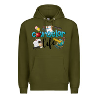 Army Green Counselor Life Premium Hoodie - LillyAllenDesigns