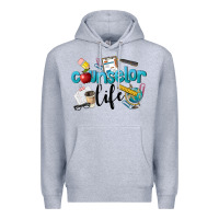 Heather Grey Counselor Life Premium Hoodie - LillyAllenDesigns