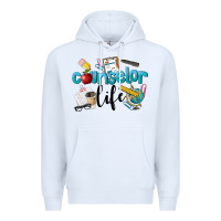 White Counselor Life Premium Hoodie - LillyAllenDesigns