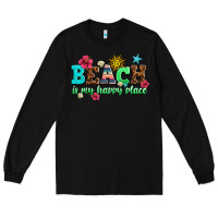 Black beach is my happy place Long Sleeve Tee - AdoDesignShop
