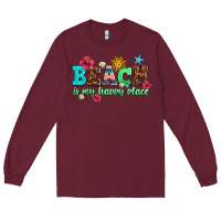 Burgundy beach is my happy place Long Sleeve Tee - AdoDesignShop