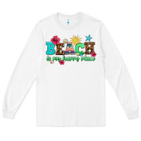 White beach is my happy place Long Sleeve Tee - AdoDesignShop