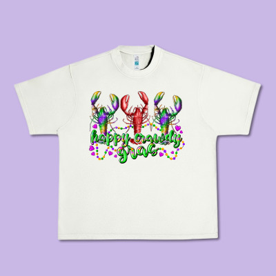 Happy Crawdy Gras Urban Heavy Tee Designed By Racoondesign