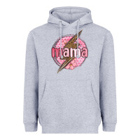 Heather Grey mama lightning bolt valentine s day Heavyweight Hoodie - MaliasSmallBusiness