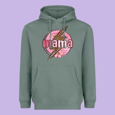 Mama Lightning Bolt Valentine S Day Heavyweight Hoodie Designed By Maliassmallbusiness
