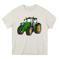 Cream western farm tractor Heavy Core Tee - Artiststas