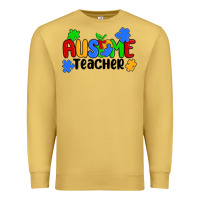 Antique Gold ausome teacher Premium Sweatshirt - MaliasSmallBusiness