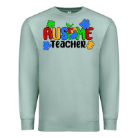 Seafoam ausome teacher Premium Sweatshirt - MaliasSmallBusiness