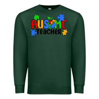 Sports Green ausome teacher Premium Sweatshirt - MaliasSmallBusiness