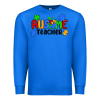 True Royal ausome teacher Premium Sweatshirt - MaliasSmallBusiness