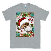Heather Grey Christmas hippie skeleton santa Classic Tee - Artiststas