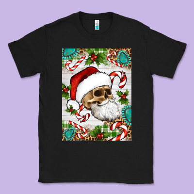 Christmas Hippie Skeleton Santa Classic Tee Designed By Artiststas