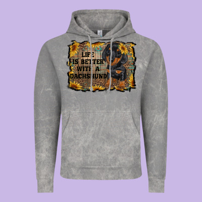 Life Is Better With A Dachshund Vintage Hoodie Designed By Ranaportraitstore