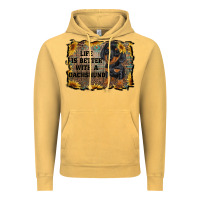 Vintage Mustard life is better with a dachshund Vintage Hoodie - RanaPortraitStore