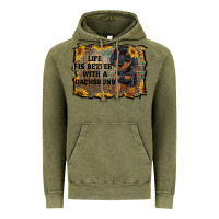 Vintage Olive life is better with a dachshund Vintage Hoodie - RanaPortraitStore