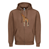 Chestnut giraffe Zipper Hoodie - LillyAllenDesigns