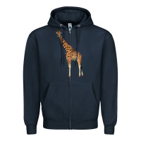 Navy giraffe Zipper Hoodie - LillyAllenDesigns