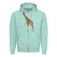 Seafoam giraffe Zipper Hoodie - LillyAllenDesigns