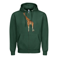 Sports Green giraffe Zipper Hoodie - LillyAllenDesigns