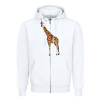 White giraffe Zipper Hoodie - LillyAllenDesigns