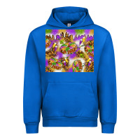 Cobalt Mardi Gras with king cake Urban Hoodie - NancyCooperArtShop