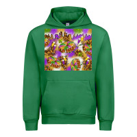Emerald Mardi Gras with king cake Urban Hoodie - NancyCooperArtShop