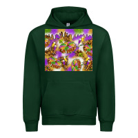 Forest Green Mardi Gras with king cake Urban Hoodie - NancyCooperArtShop