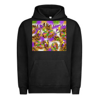Pigment Black Mardi Gras with king cake Urban Hoodie - NancyCooperArtShop