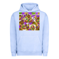 Pigment Grape Ice Mardi Gras with king cake Urban Hoodie - NancyCooperArtShop