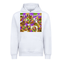 White Mardi Gras with king cake Urban Hoodie - NancyCooperArtShop