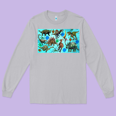 Dinosaurs Sippy Cup Long Sleeve Tee Designed By Artiststas