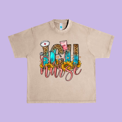 Icu Nurse Urban Heavy Tee Designed By Fadigitalartstudio