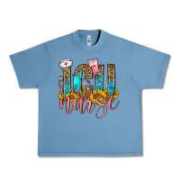 Pebble Blue icu nurse Urban Heavy Tee - FaDigitalArtStudio