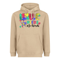 Mushroom love needs no words autism Heavyweight Hoodie - MaliasSmallBusiness