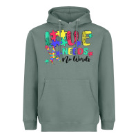 Sage love needs no words autism Heavyweight Hoodie - MaliasSmallBusiness