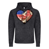 Vintage Black western usa flag heart Vintage Hoodie - JahusDesignShop