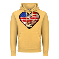 Vintage Mustard western usa flag heart Vintage Hoodie - JahusDesignShop